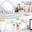 Gương phóng đại DELMER 5x, có chân đế Gương mỹ phẩm để bàn hai mặt, Acrylic linh hoạt đa năng 360° Bàn xoay trang điểm gương trang điểm