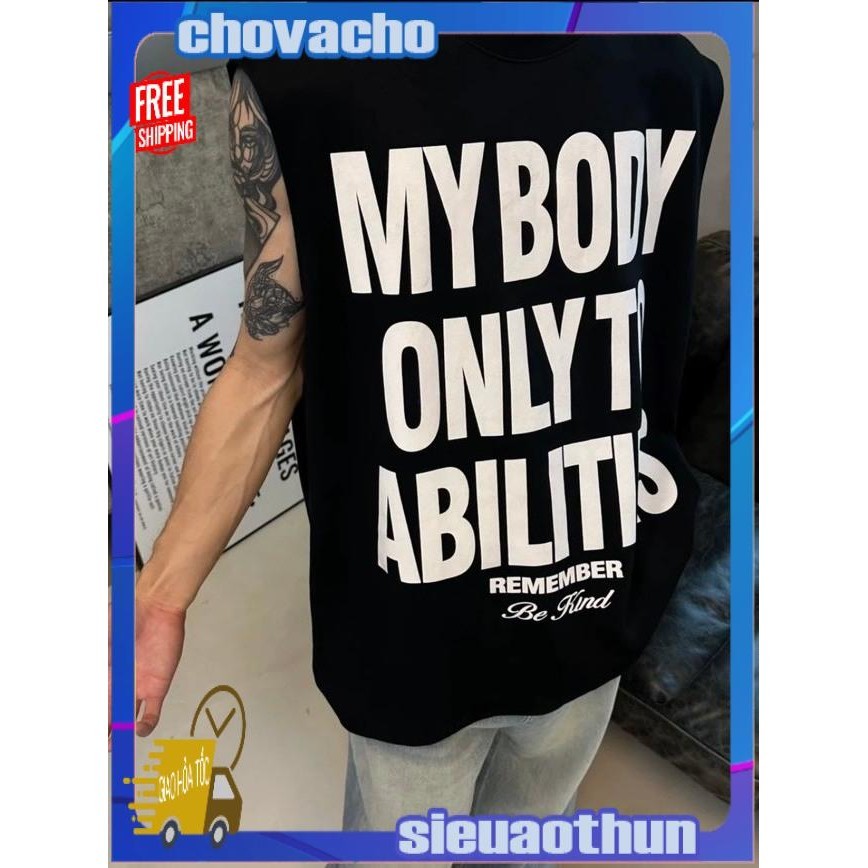 Áo thun Tanktop Cổ tròn MY BODY ICVCVNI Unisex