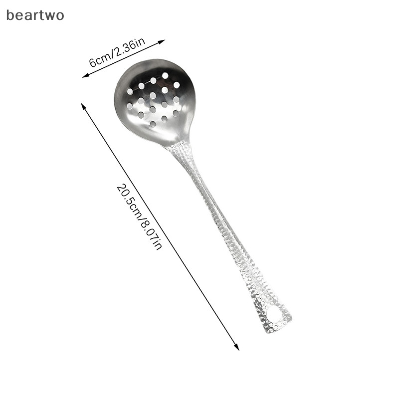 < Beartwo > Thìa Canh Inox Làm Sâu Thìa Dung Tích Lớn Gương Bạc Đánh Bóng Flatware Súp Cơm Nhà Bếp Bộ Đồ Ăn Đẹp