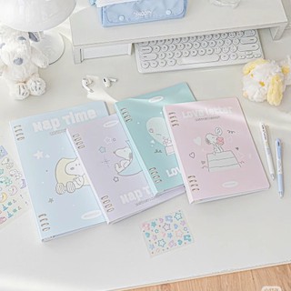 Sổ còng bìa nhựa Binder Snoopy size A5 B5 kèm giấy, thiết kế nhẹ nhàng