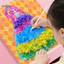 Bighsm 1 Bộ Quà Tặng Sinh Nhật Cho Trẻ Em Bé Gái Trẻ Em Poking Vải Nghệ Thuật DIY Xếp Hình Đâm Thủ Công Bộ Dụng Cụ Công Chúa Poke Sticker Board Martijn