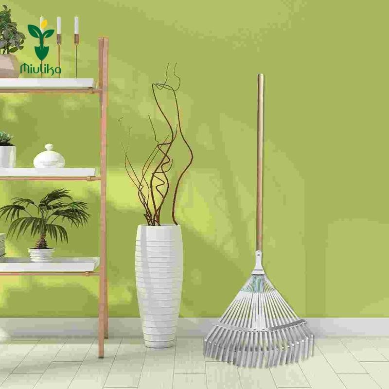 Miulika Garden Leaf Rake Lawn Rake để sưu tầm lá và giường hoa bụi cỏ