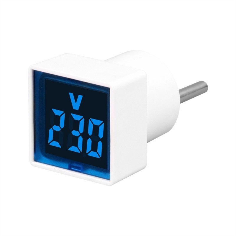 Winn điện áp nhỏ Chỉ báo có đèn LED 220V 230V Đế chống bụi Đa chức năng Vôn kế kỹ thuật số nâng cấp cho D