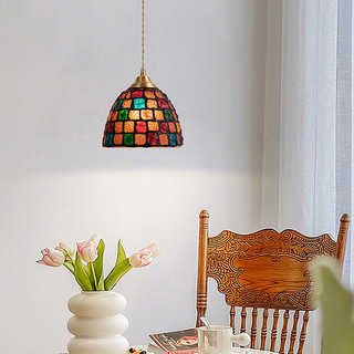 AIMI NHIỀU MÀU SẮC TRANG TRÍ NHÀ CỬA ĐÈN CHÙM RETRO ĐỒNG TREO ĐÈN PHÒNG NGỦ AISLE THANH TRẦN MẶT DÂY CHUYỀN ÁNH SÁNG