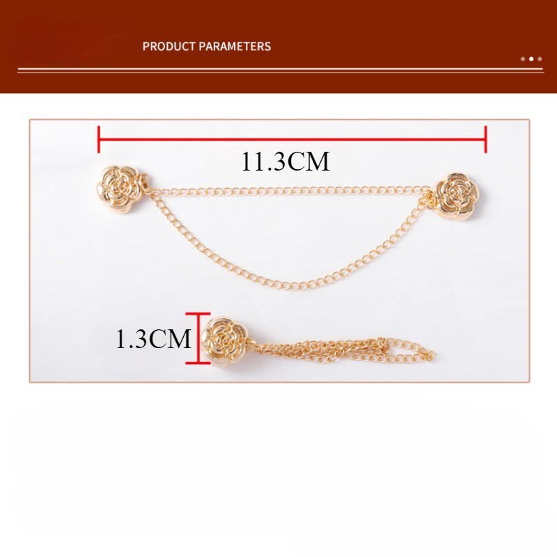 [Yunyuan] Hoa Hồng Khóa Từ Tính Trang Sức Hồi Giáo Khăn Trùm Đầu Khóa Dây Xích Mạnh Camellia Thắt Lưng Quần Áo Khóa