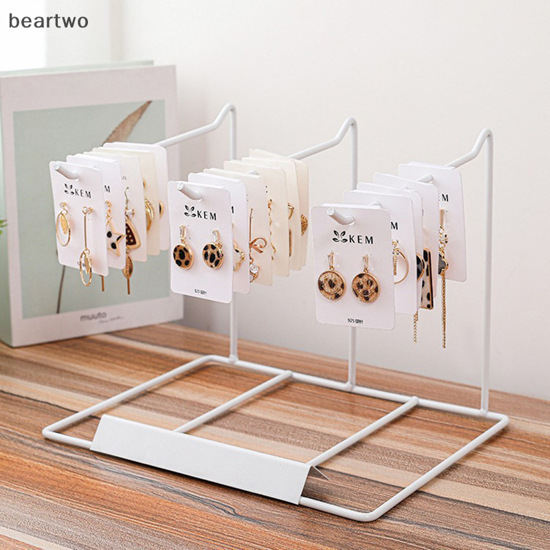 < Beartwo > Giá đỡ lưu trữ máy tính để bàn ba chiếc Lip And Móc khóa Giá đỡ mặt dây chuyền cho cửa hàng Nail Art Display Rack Móc treo trang sức Đẹp