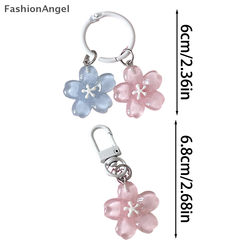 FashionAngel Ngọt Ngào Thạch Màu Móc Khóa Mặt Dây Chuyền Sáng Tạo Đáng Yêu Hoa Móc Khóa Ba Lô Thời Trang Dễ Thương Đồ Trang Trí Cặp Đôi Quà Tặng TH