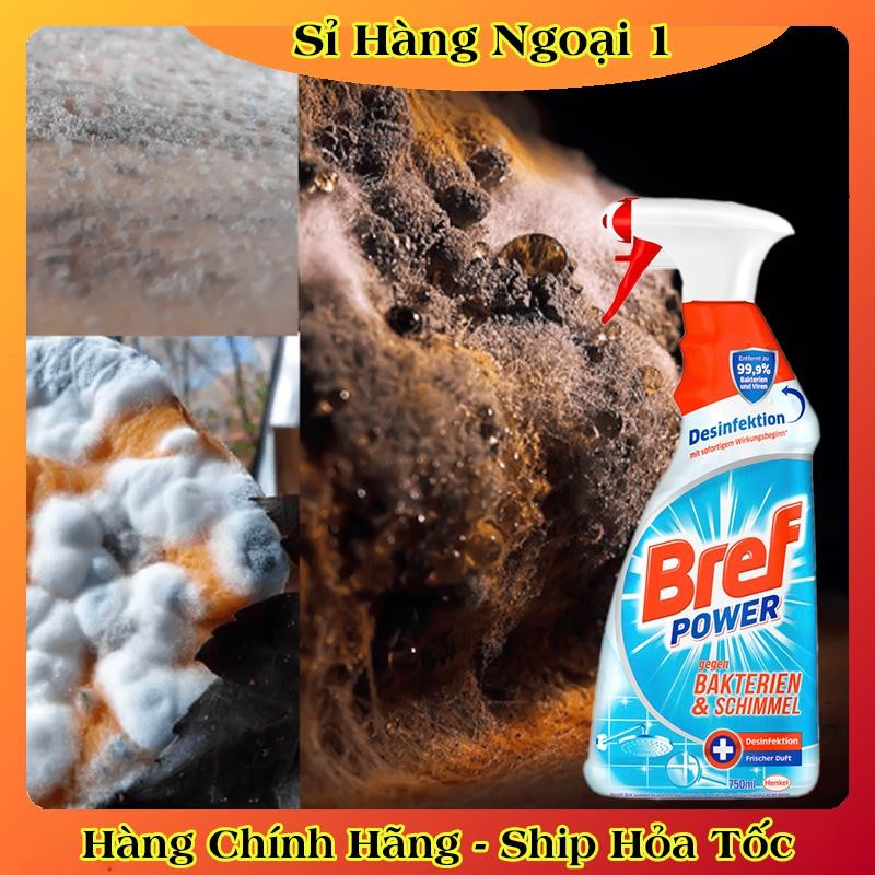 Chai Xịt Tẩy Nấm Mốc Diệt 99,9% Vi Khuẩn Bref Power 750ml - Hàng Nội địa Đức