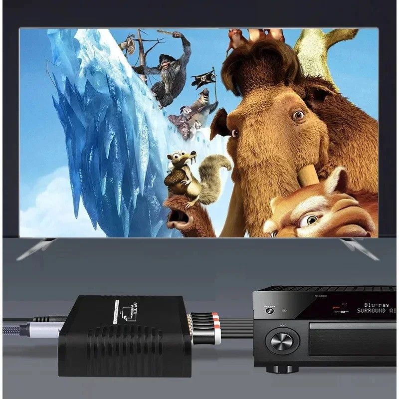 Ypbpr Component Sang HDMI Audio Video Converter 1080P 5 RCA YPbPr Video ...