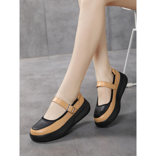Giày da Mary Jane Velcro Giày thể thao thông thường Giày đi bộ chống trượt cho nữ Còn hàng Miễn phí vận chuyển