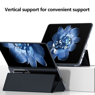 Ốp điện thoại da Window View cho Xiaomi Mix Fold 4 Smart Sleep Awake Flip Cover