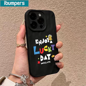 ibumpers Ốp lưng Iphone Cute đơn giản văn Bản in hình nhám Ốp điện thoại Mỏng Silicone Mềm Chống sốc Chống bẩn Cho Iphone 15 14 12 13 11 Pro Max IP 7 8 Plus Iphon X XS XR