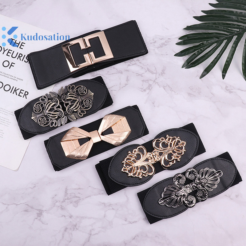 Kudosation Vintage Co Giãn Rộng Thắt Lưng Đầm Áo Sơ Mi Trang Trí Nữ Corset