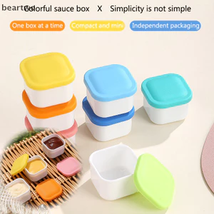 < Beartwo > 1 Cái Hộp Đựng Nước Tương Nhựa Mini Hộp Gia Vị Salad Hộp Đựng Cho Thịt Nướng Ngoài Trời Bento Hộp Cơm Trưa Phụ Kiện Đẹp