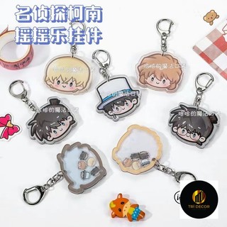 Thám Tử Lừng Danh Conan Bình Lắc Móc Khóa Hoạt Hình Hai Chiều Cao Cấp Mặt Dây Chuyền Học Sinh Schoolbag Mặt Dây Chuyền Q