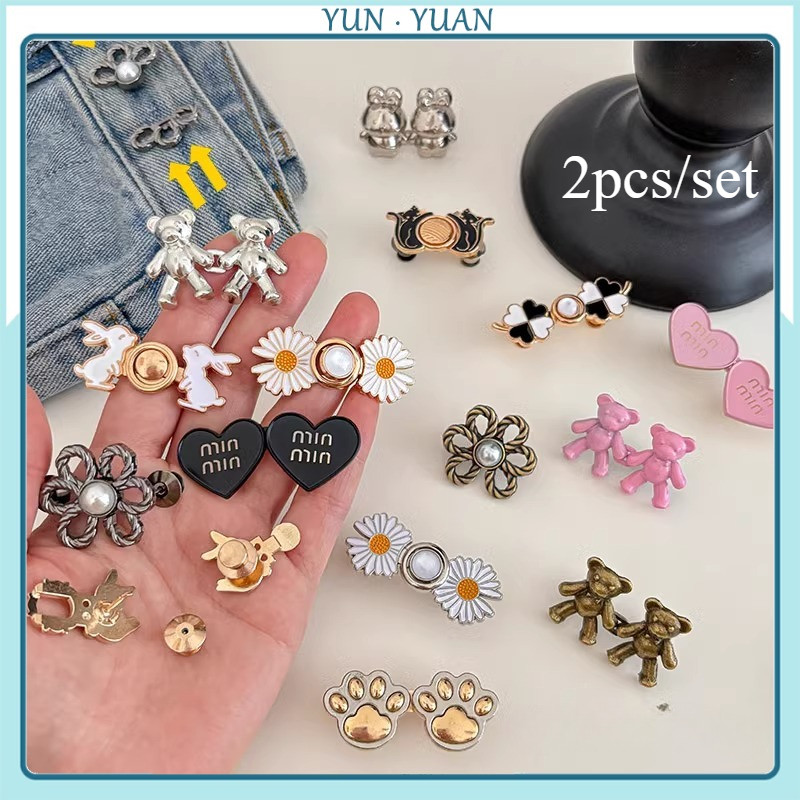 2 Cái / bộ Nơ Trái Tim Nữ Nút Thắt Lưng Tươi Có Thể Điều Chỉnh Nút Liền Mạch Có Thể Tháo Rời