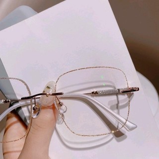 Gọng kính má hồng viền kim tuyến phong cách tiểu thư sang trọng đáng yêu ngăn tia UV và ánh sáng xanh Mắt kính SD STORE
