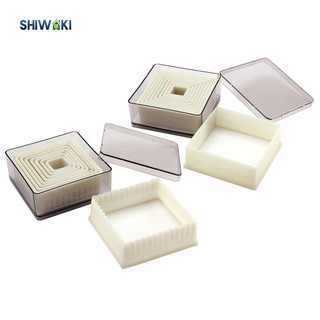 Bộ cắt bánh quy vuông Bộ cắt bánh quy Nylon Fondant có hộp đựng