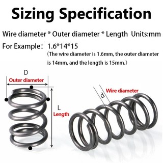 Lò xo nén thép lò xo 65Mn (đường kính dây 0,7mm đường kính ngoài 4-12mm, dài 5-50mm) (LXY-XDT-VN-w)