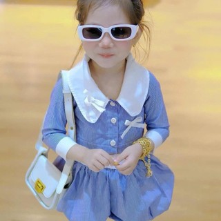 S222-[tomnaukid]Set áo dài tay phối quần bí dành cho bé gái Size từ 8-28Kg