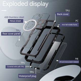 ốp lưng 16promax chống nước IP68 cho iPhone 16 Pro Max 16 Plus Bảo vệ toàn diện Vỏ điện thoại lặn dưới nước