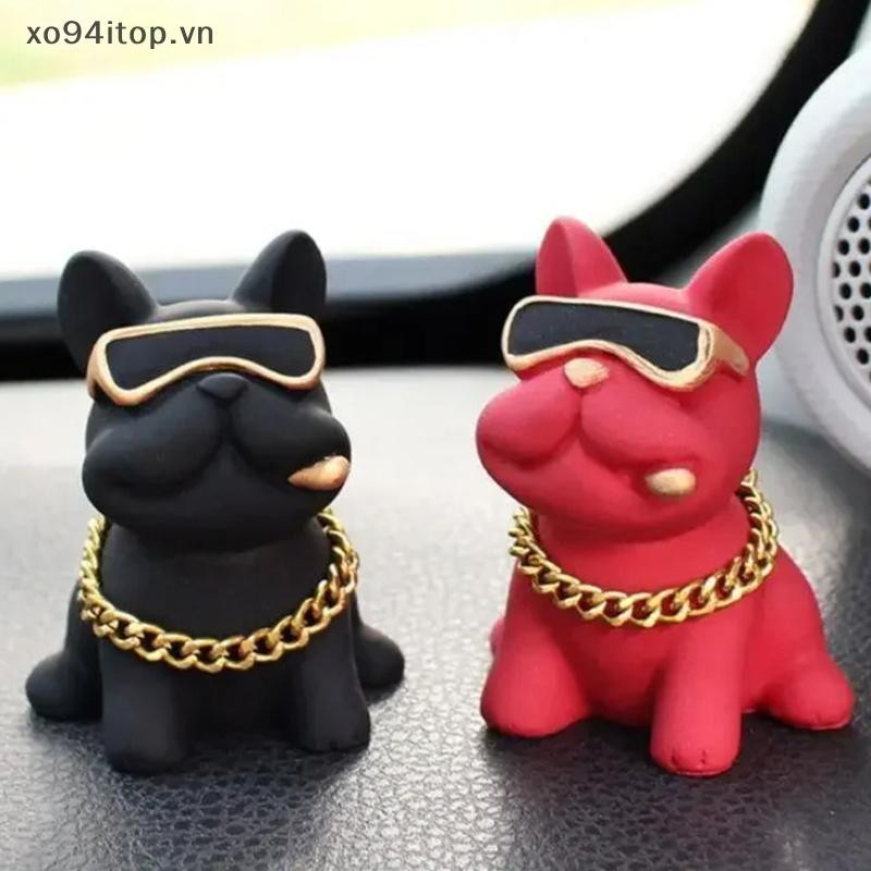 Xoitop Đồ trang trí xe Bulldog chống mài mòn Cảm giác thoải mái Chất liệu nhựa Bảng điều khiển ô tô Trang trí phụ kiện ô tô Trang trí nội thất VN