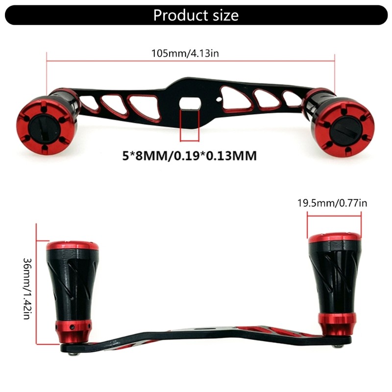 Mon Baitcasting Trolling Cuộn Tay Cầm Rocker Hợp Kim Nhôm Cuộn Câu Tay Cầm Giọt Nước Cuộn Tay Cầm Dễ Dàng Lắp Đặt