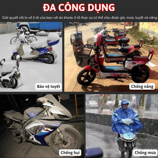 Áo Trùm Che Phủ Xe Máy Bunnies Bạt Trùm Phủ Bọc Che Nắng Mưa Xe Máy Đa Dạng Kích Cỡ Lớn Chống Nước