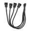 Treeling PWM Fan Splitter 4Pin Adapter Cáp 1 Đến 3 4 Máy Tính CPU Fan Splitter Quạt PC