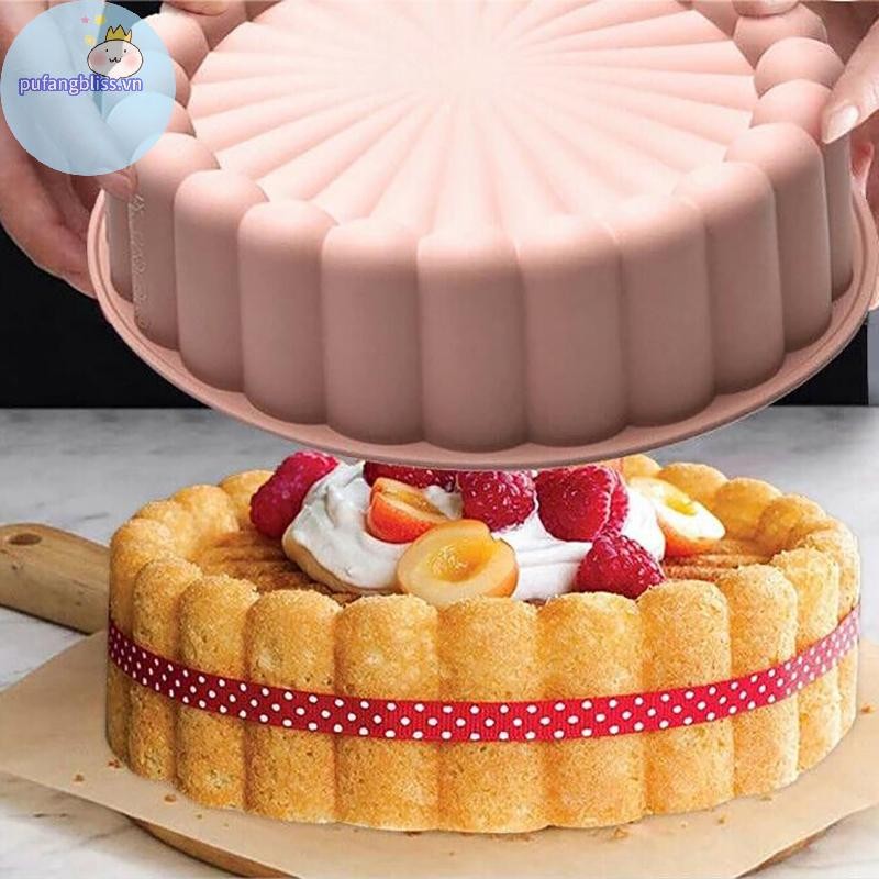 Pufangbliss 1 Khuôn Bánh Tròn Chảo Bánh Không Khuôn Bánh Khuôn Nướng Bánh Chảo Cho Đám Cưới Sinh Nhật Tự Làm Dụng Cụ Làm Bánh VN