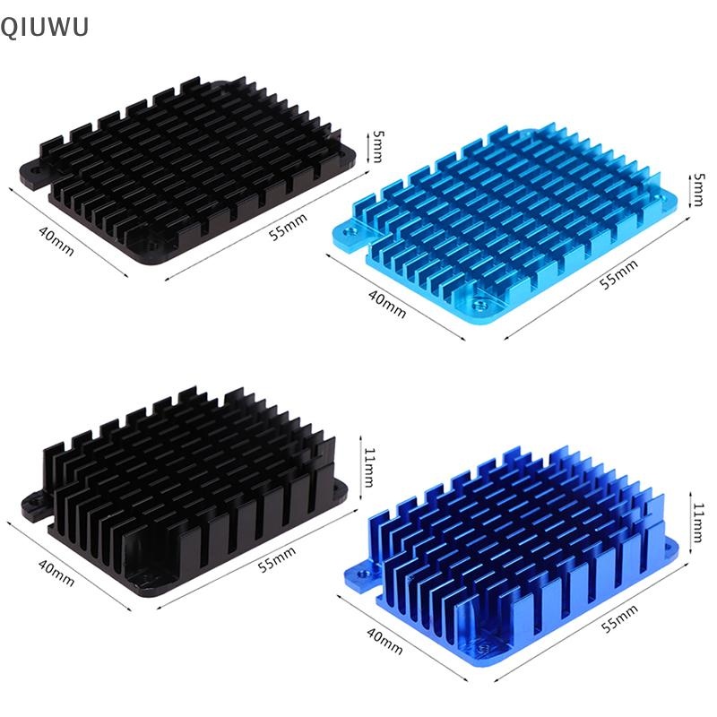 Tản nhiệt hợp kim nhôm QIUWU cho mô-đun tính toán Raspberry Pi 4 CM4,55 * 40 * 5 / 55 * 40 * 11MM.