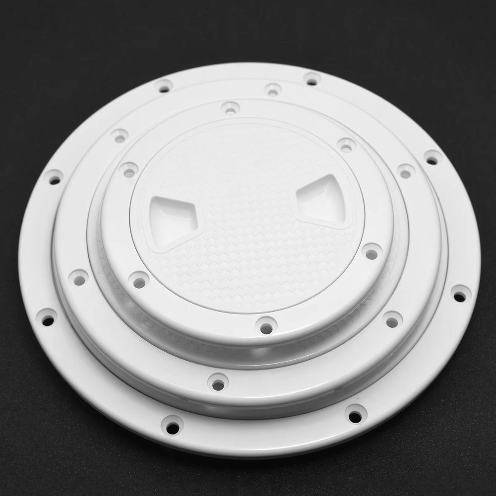 [DEMO3] Vỏ Hatch Cover, 4 6 8 inch Truy cập kiểm tra sàn màu trắng, Vỏ kiểm tra chống trượt tròn ABS thực tế cho thuyền du thuyền Marine
