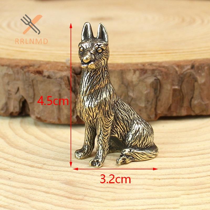 Rrlnmd Đồ trang trí động vật thu nhỏ cổ điển Tượng nhỏ bằng đồng thau cổ điển Động vật nhỏ Tượng để bàn Đồ trang trí nhà Phong thủy Trang trí thủ công MỚI