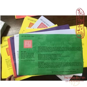 Dụng Cụ PHONG THỦY 200 Tờ Giấy In Sớ Khổ A3s Hoa Văn Rồng Có Ấn Nhiều Màu có miễn phí vận chuyển
