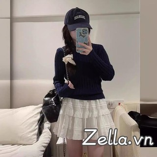 Váy xếp nếp Mini dành cho nữ Váy chữ A co giãn eo cao Thụy Sĩ có quần short tích hợp