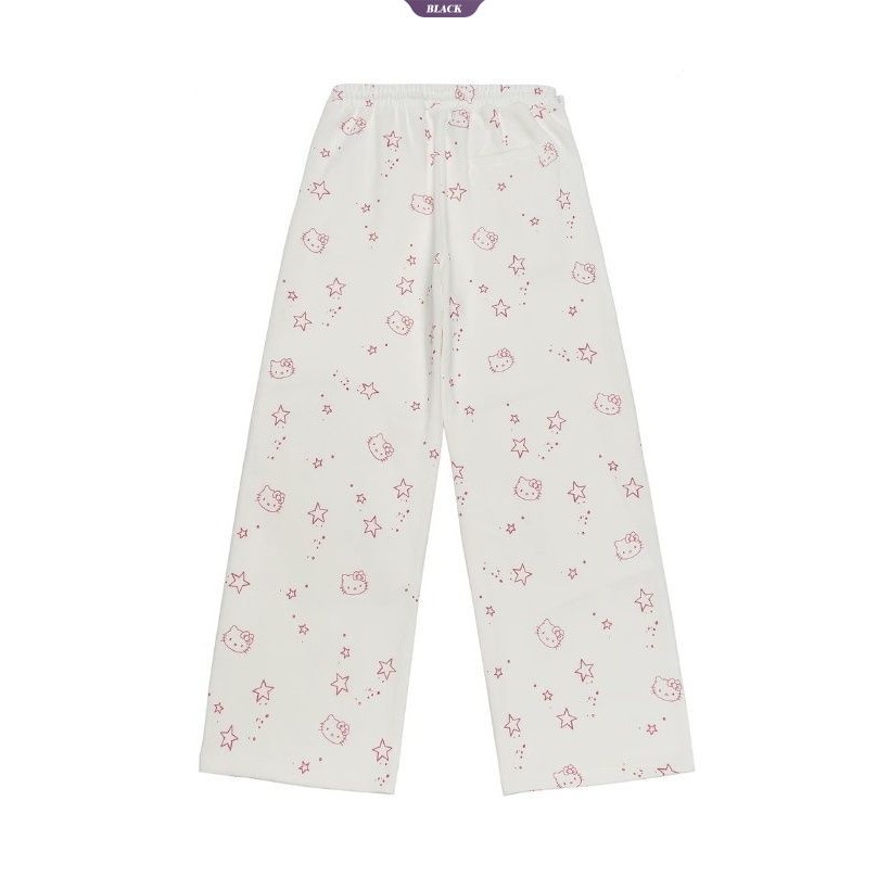 Dopamine Sweet Girl Hello Kitty Quần ống rộng nữ Gió lười thường ngày Kéo thẳng sàn Quần dài mỏng [BL]