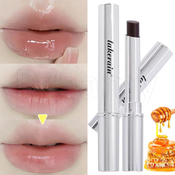 Son dưỡng môi mật ong đen - Son môi dưỡng ẩm lâu trôi - Trang điểm dinh dưỡng - Son môi ống bạc nguyên chất - Mỹ phẩm chăm sóc môi - Son bóng môi không màu tự nhiên