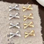 JVSUB 4 Cái / bộ Nơ Kẹp Tóc, Nơ Kim Loại Ngọt Ngào Nơ Vàng Thoáng Mát Kẹp Tóc, Thời Trang Cá Tính Mini Side Clip Mặc Thường Ngày