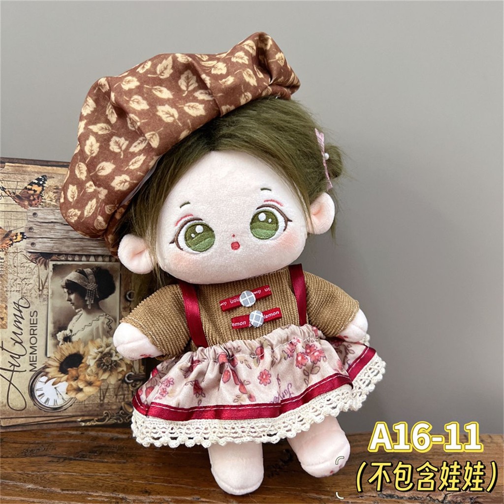 20cm Cotton Búp Bê Quần Áo Mỡ Cơ Thể Có Thể Mặc Preppy Phong Cách Phù Hợp Với Gothic Váy Búp Bê Sang Trọng Đầm