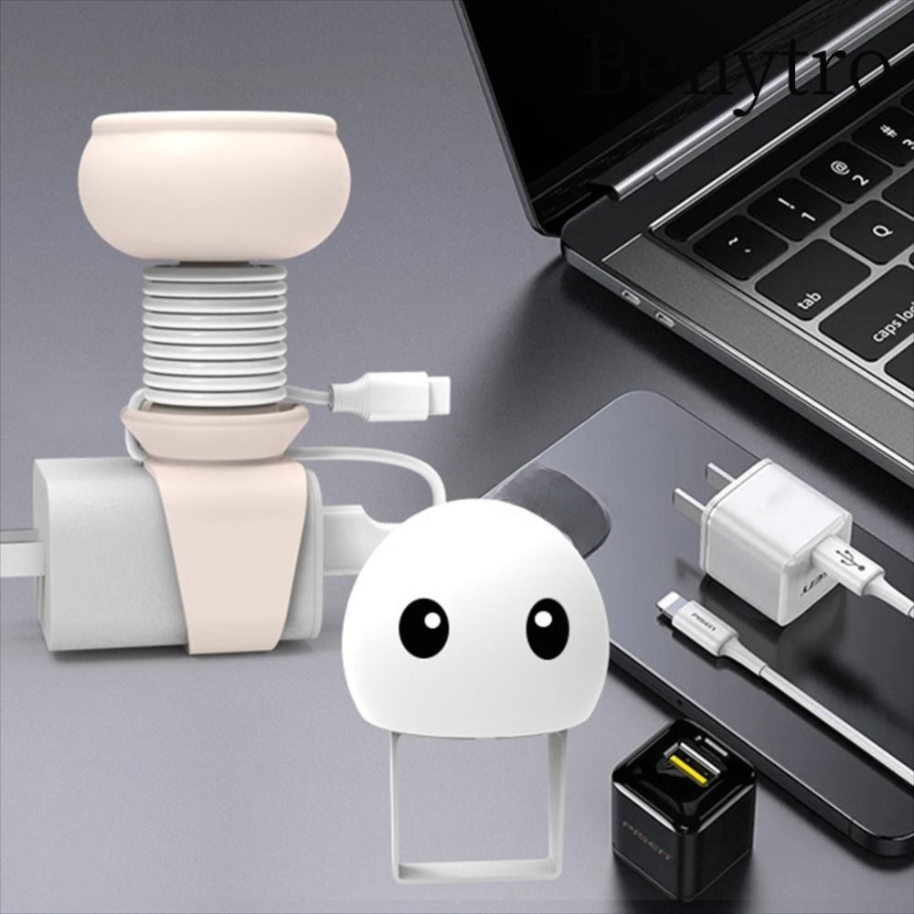Máy cuộn cáp dữ liệu BENYTRO, Dây buộc silicon hoạt hình Khóa lưu trữ cáp để bàn, Đai khóa cáp dữ liệu di động đa chức năng