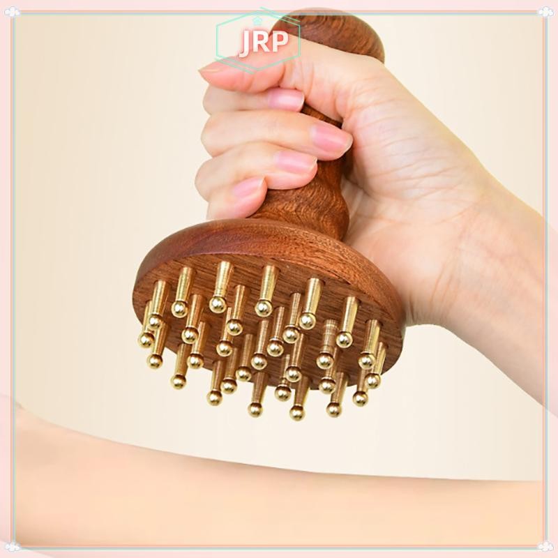 JRP Đồng Massage Gua Sha Lược Tay Cầm Bằng Gỗ Dài Chắc Chắn Kinh Tuyến Điểm Massage Bàn Chải Trung Quốc SPA Gua Sha Dụng Cụ JRP