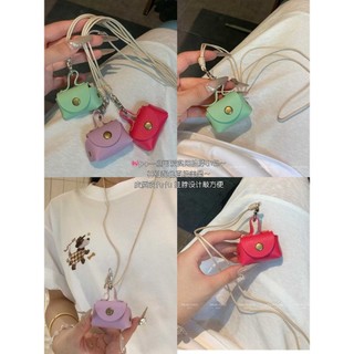 Retro Da Dây mini Tai Nghe Túi Đựng Tiền Xu Túi Nữ Thời Trang Dễ Thương Ví Tiền Xu Dài Vòng Cổ Phụ Kiện 7.22