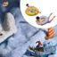 1 / 64 Diorama Hình Thu Nhỏ Đi Biển Lướt Sóng Bố Trí Các Bức Tượng Nhỏ Gọn Nhựa