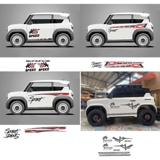 Tổng hợp Bộ tem Ô tô VF3 mẫu xe SPORT dán xe phong cách thể thao, Decal chống nước, chống phai màu, tem xe gia đình