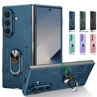 Mecha Armors Giá đỡ nhẫn xoay được Vỏ bọc Samsung Galaxy Z Fold 7 6 5 4 3 2 Vỏ PC mờ