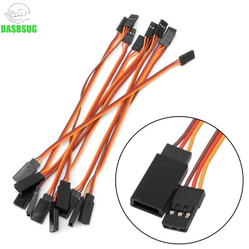 DASBSUG 10 Chiếc 150 Mm Servo Nối Dài Dây Dẫn Cáp Cho RC Futaba JR 15cm Nam Đến Nữ