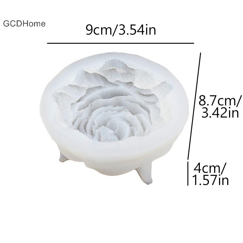GCDHome Hoa Hồng Mẫu Đơn Khuôn Silicon Cho Bánh Nến Xà Phòng Sôcôla Quà Tặng Ngày Lễ Tình Nhân HOT