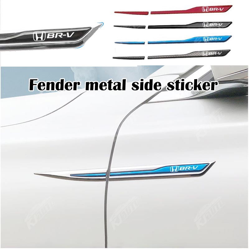 Honda BRV BR-V Xe Fender Kim Loại Biểu Tượng Miếng Dán 3D Lưỡi Phong Cách Bên Huy Hiệu Viền Trang Trí Phụ Kiện