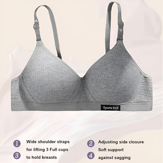 『 Brelira 』 Áo ngực nâng ngực không dây Cotton mỏng chống chảy xệ Ngực nhỏ tập hợp nhẹ Đồ lót nữ Áo ngực bé gái