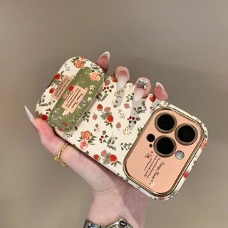 Sang Trọng Cửa Sổ Lớn Toàn Màn Hình Hoa Hồng Đứng Ốp lưng iPhone16 15 14 13 Pro Max Chống Sốc Bảo Vệ Camera Chống Rơi Ốp Lưng Mềm